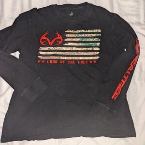 Realtree Men's‎ Large Long Sleeve Men's Black Graphic T-Shirt